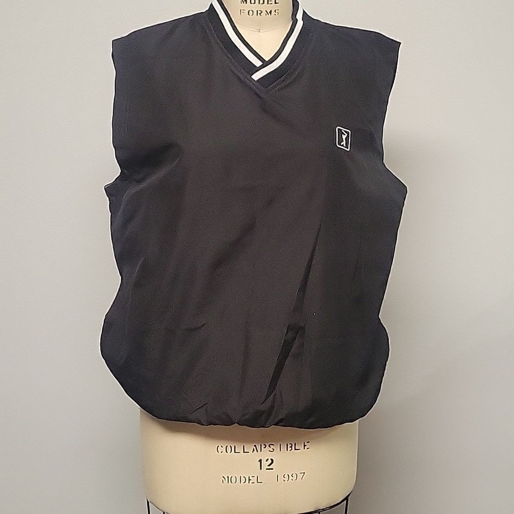 PGA Tour golf windbreaker vest w/ pockets, size M
